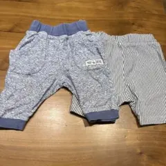 シンプルフリー80サイズハーフパンツ2着