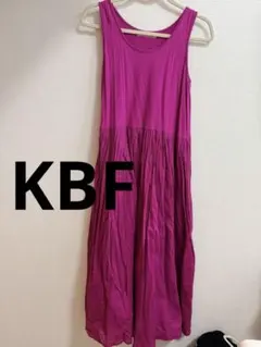 KBF ノースリーブ ロングワンピース ピンク