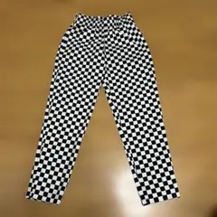 WEGO チェッカーフラッグ柄 カジュアルパンツ　Mサイズ