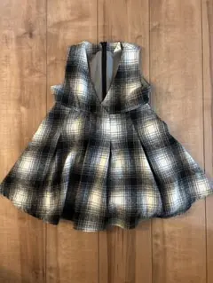 チェック柄ノースリーブワンピース