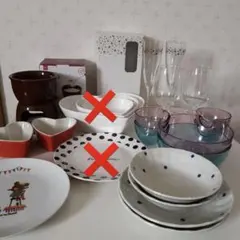 Francfrancグラス。その他食器セット。フォンデュポット