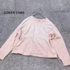 【SCREEN STARS】プルオーバープリントトレーナー ピンク ヴィンテージ