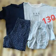 キッズ130　女の子　半袖上下セット　まとめ売り