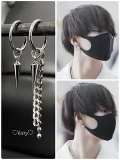 BTS シュガ 着用タイプ【ミックスイヤリング15-a】フェイクピアス c53