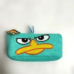 【未使用タグ付き】カモノハシペリー 刺繍ポーチ ターコイズ　フィニアスとファーブ