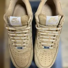 証明有supreme air force1 wheat 27.5cm ブラウン