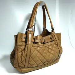 BURBERRY バーバリー トートバッグ キルティング レザー 本革 ブラウン 