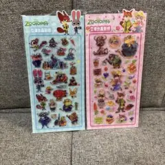 即日発送！3D 立体　硬いシール　ズートピア　2枚セット