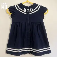 BeBe べべルダクティオン　セーラー風ワンピース　Mサイズ　80センチのサムネイル