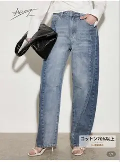 【デニム 】トーンバレルレッグデニムジーンズ　26