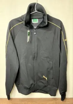 70s プーマ PUMA トラックジャケット ブラック ゴールドのサムネイル