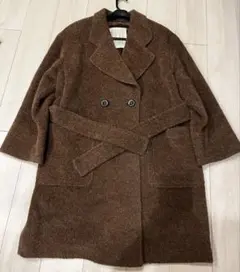 新品　アルパカコート　日本製（未使用品） イタリア製 アルパカ ウール コート レディース 軽い ステンカラー