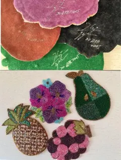 全てサイン入り◆チリアTILIA　ビーズ刺繍　4個セット　田川啓二　2005年のサムネイル