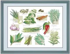 クロスステッチキット Vegetables 18CT 野菜 ハーブ