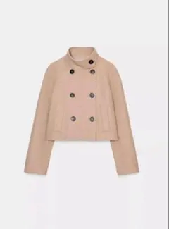 ZARA ザラ 金ボタン ダブルブレスト ロングコートS アイボリー