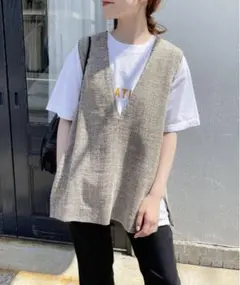 merumoさま専用　Spic&Span/スピック&スパン リネンツイードベスト