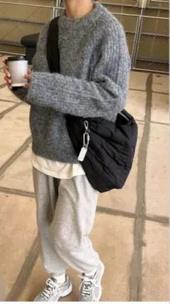 新品 GRL グレイル ラグランスリーブウール混ニットトップス [an1257]