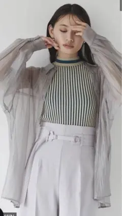 MURUA❤︎シアーシャイニーシャツ