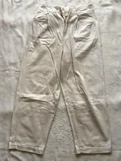 global work M クリームホワイト ワイドパンツ　カジュアルパンツ