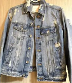 ZARA デニムジャケット ダメージ加工 gジャン