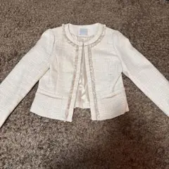 OPAQUE.CLIP ツイードジャケット 36/S ホワイト