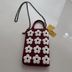 Cat Allamanda 花柄 ショルダー　スマホ　ポシェット