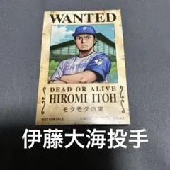 ファイターズ 伊藤大海手配書ステッカー 非売品 ONE PIECE