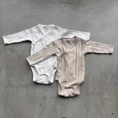 ZARA 長袖ロンパースセット 1-3ヶ月 ホワイト・ベージュ