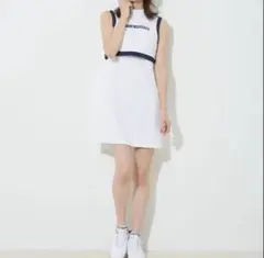 JUN&ROPE ノースリーブ ゴルフワンピース ホワイトジュンロペのサムネイル
