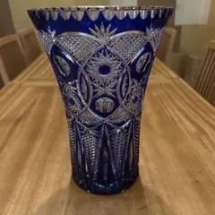 ボヘミアンガラス　切子　ガラス　美品　クリスタルガラス　花瓶　フラワーベース 切子 花瓶 クリスタルガラス フラワーベース｜Yahoo!フリマ（旧