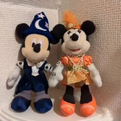 ゆ*り様 ミッキー・ミニー ぬいぐるみバッジキーホルダーセット 約18センチ