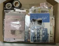 コラージュ素材 詰め合わせ 42点セット 大容量 まとめ売り 紙もの 紙モノ