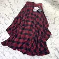ダブルスタンダードクロージング　マキシスカート　チェックラメ　タグ付き