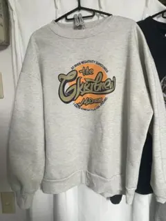 グレー クルーネック トレーナー