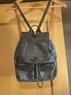 COACH デニム レザー リュック バックパック