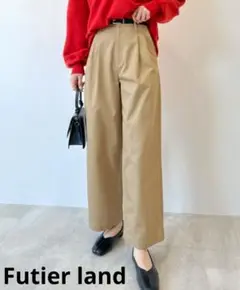 Futier land　フューティアランド　2タックワイドストレートパンツ