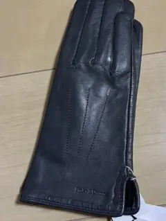 革手袋　ダークグレー　新品未使用のサムネイル