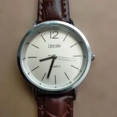 L'étoile クォーツ腕時計 ブラウンレザー
