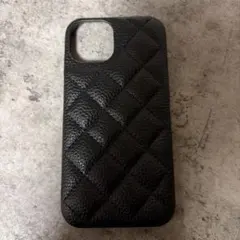 iPhone 14 キルティングケース　黒