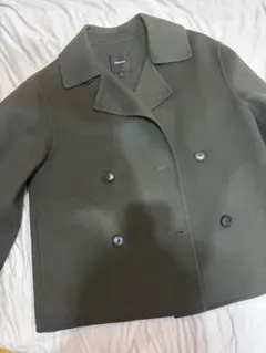 Theory ダブルブレストウールコート Pサイズ オリーブグリーン
