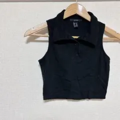 FOREVER 21 【M】 ブラック ノースリーブ ヴィンテージ アメリカ