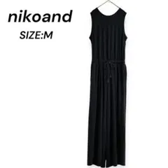 niko and… ニコアンド◆オールインワン M 青 ノースリーブ ゆったり
