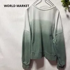 海外古着 WORLD MARKET グラデーション スウェット セージグリーン