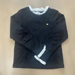 kate spade フリル付き黒長袖カットソー120㎝
