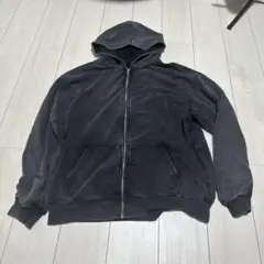 ブラック ジップアップパーカー