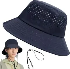 [CANFEEL] バケットハット メンズ 夏用 サファリハット メッシュ