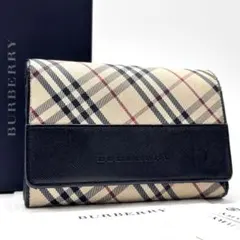 付属品完備✨バーバリー　二つ折り財布　ノバチェック　L字ファスナー　PVCレザーのサムネイル