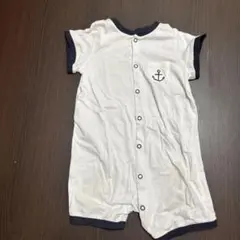 アンカー刺繍ロンパース 100%コットン