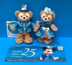 シー25周年　スパークリングジュビリー　ぬいぐるみバッジ　ダッフィーシェリーメイ