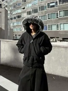 【youll】cropped fur hooded blouson Lサイズのサムネイル
